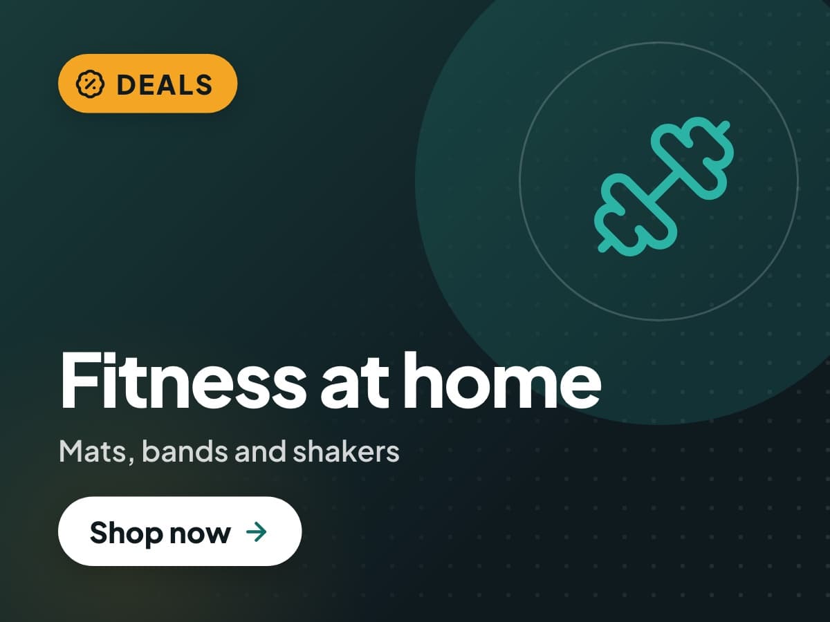 Fitness at home: Mats, bands and shakers